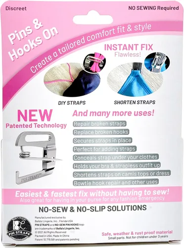 Vista 2 de Ganchos de repuesto para brasier de traje de baño de 1 pulgada (sin coser), metal, ganchos de pasador por Pin Straps