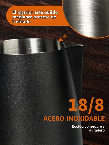 Vista 4 de Jarra de espuma de la leche de la taza del espumador de la leche, taza del Negro