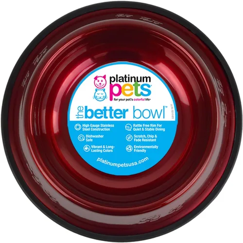 Vista 38 de Platinum Pets - tazón de acero inoxidable para gatos y perros que no se vuelca