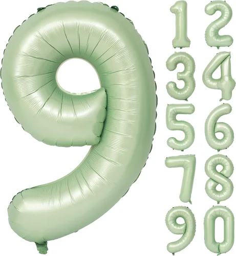 Vista 226 de Globos de 40 pulgadas con números de caramelo, papel de aluminio de helio, globos de látex de Mylar para fiesta de cumpleaños, decoración digital 0