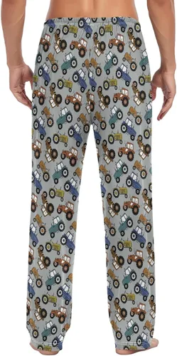 Vista 2 de ZZXXB Pantalones de pijama Dragon Dog Llama para hombre, cómodos pantalones de descanso para dormir, pantalones rectos con bolsillos, S-XXL