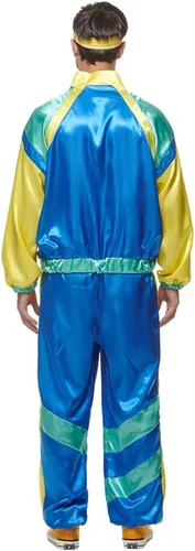 Vista 6 de EraSpooky Disfraz retro de los años 80 para hombre, traje de concha, traje de fiesta