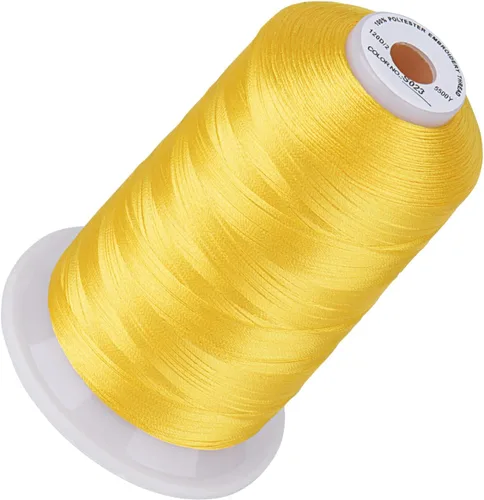 Vista 105 de Simthread 5500 yardas de hilo de bordar, 5000M de alto rendimiento 40WT 100% hilo de poliéster – 170+ colores vívidos, clasificado de alta velocidad