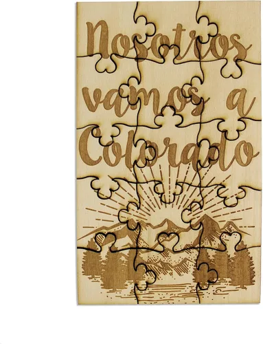 Vista 14 de Vas a ser Abuela! - Rompecabezas de 15 piezas de madera de tilo de 6 x 3.5 pulgadas, divertido y sorprendente anuncio de embarazo en español