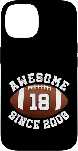 Vista 4 de Awesome Since 2008 18th Birthday Men Son American Football Case for iPhone 17