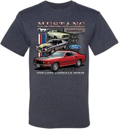 Vista 3 de Ford Mustang Classics Untamed American Spirit Cars and Trucks - Camiseta gráfica para hombre