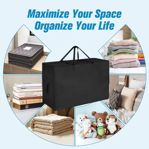 Vista 7 de Bolsa de Almacenamiento para Colchón Tri-Plegable, Funda de Colchón de Espuma Viscoelástica Plegable, Estuche de Transporte para Colchones de Cama