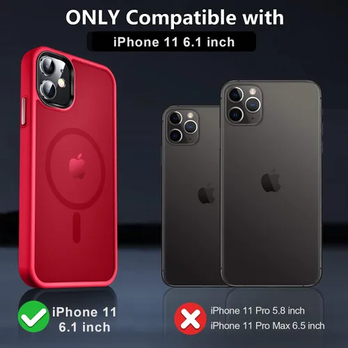 Vista 239 de MOCCA - Funda magnética resistente para iPhone XR de 6.1 pulgadas, compatible con MagSafe, funda con protección contra caídas de grado militar