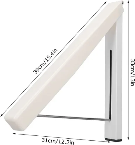 Vista 4 de Tendedero de secado para montaje en la pared, fácil de instalar, plegable, estante de secado plegable, perchero para colgar ropa, percha para ropa