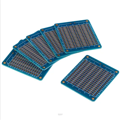 Vista 4 de Paquete de 10 mini tablas de pan soldables para bricolaje electrónico, placa de prototipo de PCB para proyectos Arduino, placas Perma-Proto de doble