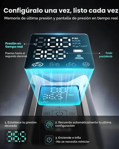 Vista 4 de ASMAX Compresor de aire portátil del inflador de neumáticos T10