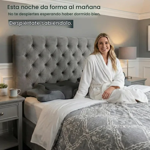 Vista 2 de Almohada cervical ergonómica para dormir – Almohada cervical de espuma viscoelástica refrescante para personas que duermen de lado y de espalda