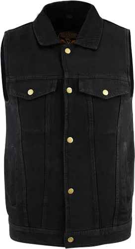 Vista 7 de Chaleco vaquero para hombre, estilo motorista, modelo Edge