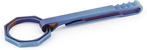 Vista 3 de Hike Belt Bottle Llavero Titanio Ti Clip Multiusos Hebilla Llavero TC4 Multifunción Camp Edc Anillo Exterior