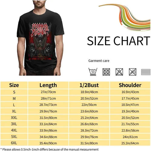 Vista 7 de Morbid Angel T Shirt Men's Summer Round Neck Trend Fashion Short Sleeve T Shirt Sports Fitness Cotton Shirt Tops