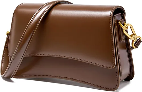 Vista 8 de Bolsos cruzados de cuero para mujer, monederos de cuero con correa ajustable, bolso ligero para mujer
