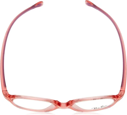Vista 4 de Ray-Ban Junior RY1587 - Marcos ovalados para lentes graduados para niños, Lente de demostración roja claro transparente