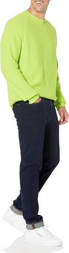 Vista 7 de Tienda Essentials Suéter de cuello redondo de gran tamaño para hombre, texturizado, algodón