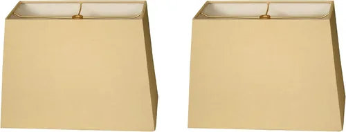 Vista 13 de Royal Designs, Inc. HB-613-12AGL Pantalla para lámpara de tapa dura rectangular, (5 x 10) x (8 x 12) x 9.5, Oro Antiguo