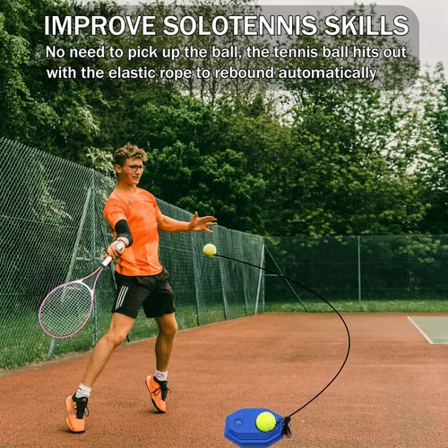 Vista 4 de Juego de raquetas de tenis para adultos, 2 jugadores para adultos, juego de raquetas de tenis recreativas para principiantes y profesionales con 4
