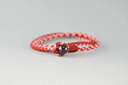 Vista 6 de Tozaburo Himo x Kyoto Asahiya Kumihimo - Pulsera trenzada de 5 colores para hombres y mujeres, pulsera doble trenzada hecha a mano, regalo