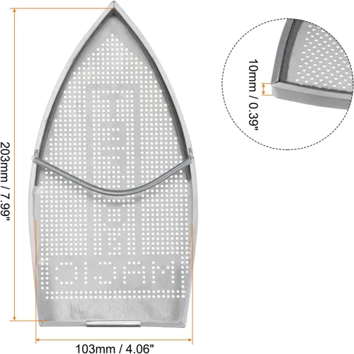 Vista 2 de HARFINGTON 2pcs Cubierta de hierro antiadherente Zapato de hierro eléctrico de aluminio Herramienta asistente de hierro Único de hierro Accesorio