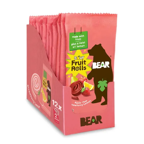 Vista 13 de BEAR Rollos de fruta real, paquete variado, 16 unidades (2 rollos por paquete)