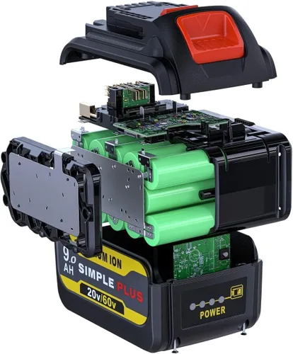 Vista 4 de 9000mAh Reemplazo para DeWalt 20V-60V MAX Batería DCB609 Compatible con DeWalt 20V/60V MAX Herramientas Eléctricas y Cargadores