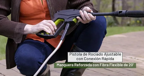 Vista 4 de Earthwise PW16503 1650 PSI 1.4 GPM Lavadora a presión eléctrica