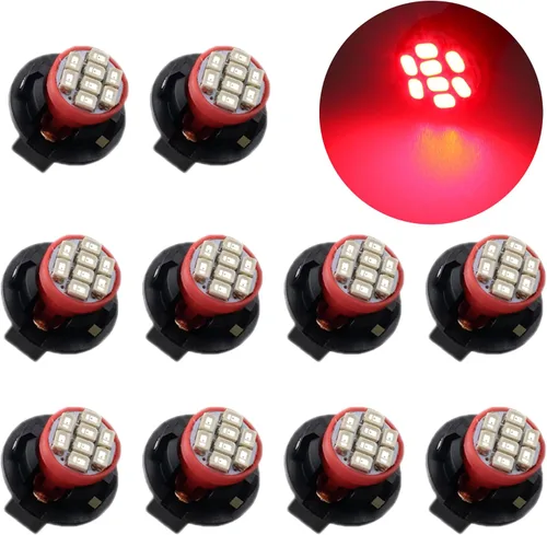 Vista 11 de T10 194 168 Bombillas LED para instrumentos de tablero azul con enchufe de bloqueo giratorio, extremadamente brillante, panel de instrumentos T10