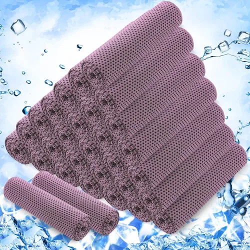 Vista 16 de Hosuly Paquete de 30 Toallas Refrescantes, 40"x12" Hielo Transpirables Suaves Frías Paño de Sudor Microfibra Paños de Entrenamiento para Gimnasio