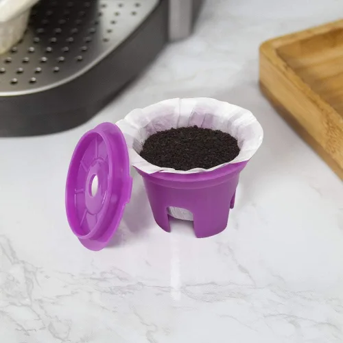 Vista 5 de Perfect Pod - Forros de papel reutilizables para cápsulas de café K Cup, se adapta a todas las marcas, compatible con todas las cápsulas