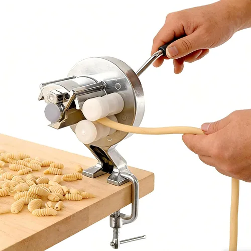 Vista 2 de Máquina manual de pasta Cavatelli, aluminio resistente, fácil operación, antiadherente, compacta para ñoquis de cocina en el hogar