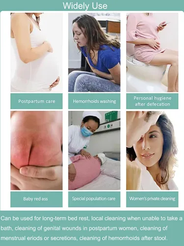 Vista 2 de Peri Botella para artículos esenciales posparto y cuidado perineal, spray portátil de mano para limpieza perineal para menstruación femenina