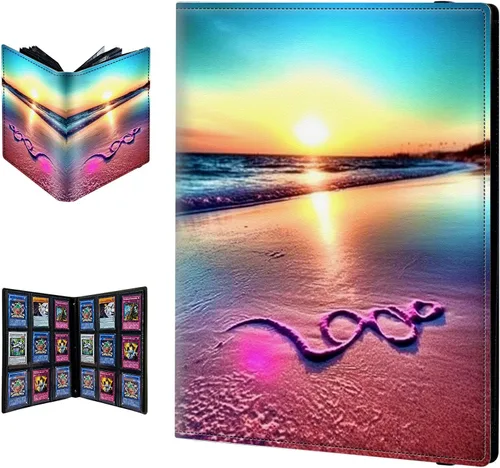 Vista 11 de Carpeta para tarjetas de intercambio, 9 bolsillos para tarjetas intercambiables, 360 bolsillos de doble cara, funda para tarjetas de tamaño Mujeres