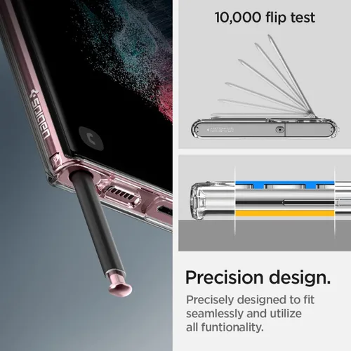 Vista 6 de Spigen Funda Ultra Hybrid S diseñada para Galaxy S22 Ultra (2022), transparente