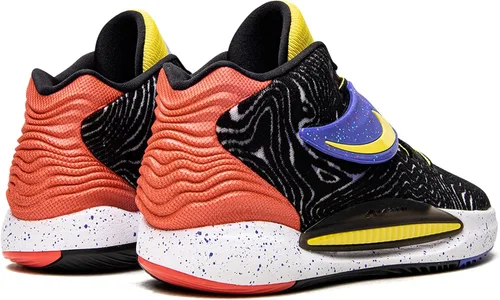Vista 3 de Nike Zapatos de baloncesto KD 14 para hombre, NegroBlancoAmarillo Strike-fusion Red, 10