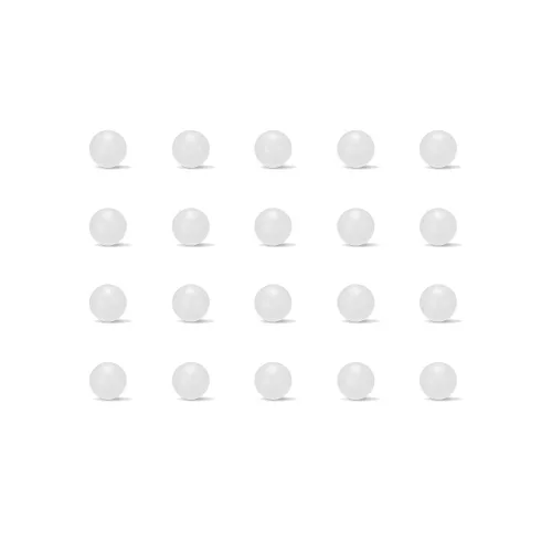 Vista 5 de uxcell Bolas plásticas sólidas de los PP de 9.8 ft m, bola del rodamiento de la precisión 100pcs