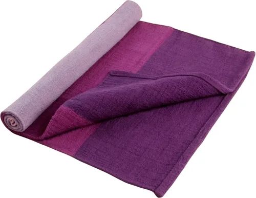 Vista 3 de Hugger Mugger Alfombra de yoga de algodón, absorbente, tejido apretado, Ashtanga y alfombra de yoga caliente, ayuda con manos y pies resbaladizos