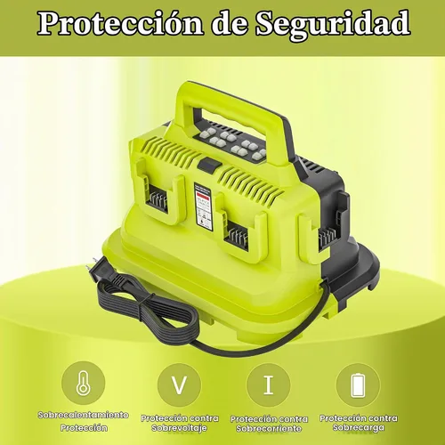 Vista 2 de Estación de Carga Rápida de 6 Puertos, Reemplazo para Cargador de Batería Dewalt Flexvolt 20V/60V, Compatible con Batería Flexvolt Devvalt 20V/60V