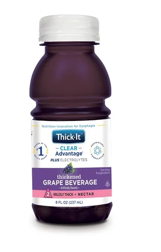 Vista 8 de Thick-It Clear Advantage Ponche de frutas ligeramente grueso, 8 onzas, paquete de 24 Ready-to-drink thickened fruit punch for dysphagia; mildly