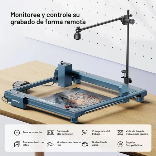 Vista 2 de Longer Nuevo Kit de Cámara LightBurn para Grabadoras Láser – Cámara de Precisión de 5 MP HD con Posicionamiento Automático, Soporta Grabación