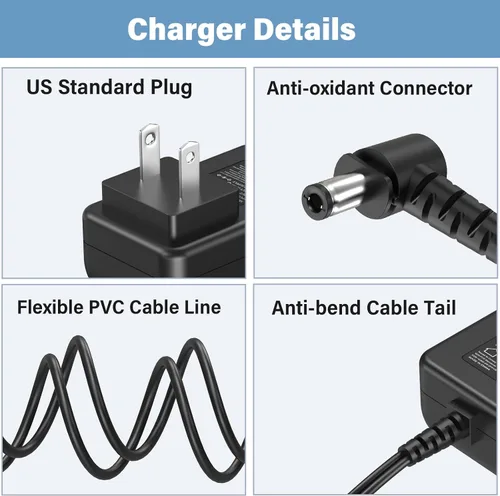 Vista 4 de Cargador de aspiradora de palo para Shark Rocket Pet Pro Cable de alimentación Adaptador de CA para Shark IZ163H IZ162H UZ145 IZ140 WZ140 WZ140