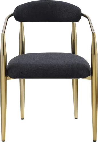 Vista 4 de Dining Chairs Set of 2, Modern Kitchen Dining Room Chairs with Round Backrest and Black Metal Legs, Table & Chair Sets for Home Decor,2pcs