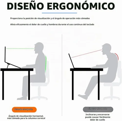 Vista 7 de Mini soporte plegable de aleación de zinc, 2 piezas, elevador de teclado de computadora portátil con 2 ángulos ajustables, soporte invisible Negro