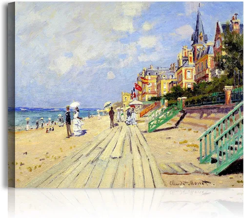 Vista 95 de A&T ARTWORK Antibes Seen from The Salis Gardens de Claude Monet Las Obras de Arte Clásico Mundial Reproducciones, Impresiones de Arte en Lienzo