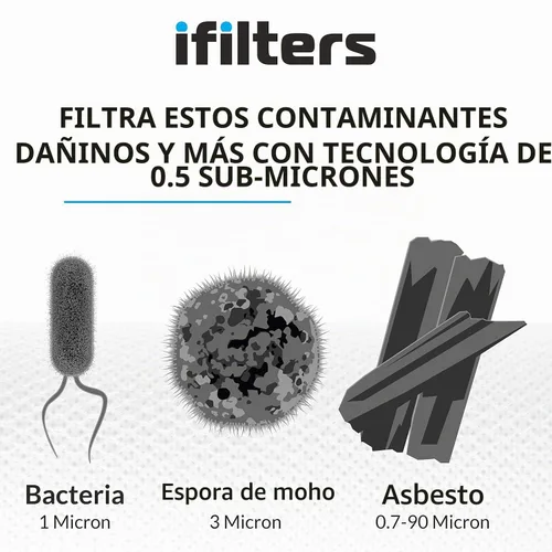 Vista 2 de iFilters Sistema de bebida debajo del fregadero de 4 etapas con regulador UV y agua