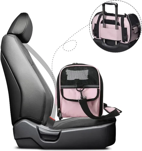 Vista 6 de JESPET Transportín de Lados Suaves para Mascotas para Perros Pequeños, Gatos, Cachorros, Transportadores de Gatos y Perros Aprobados por Aerolíneas