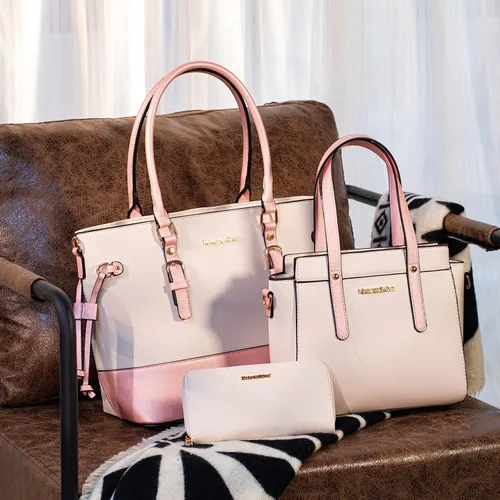 Vista 2 de Montana West Juego de 3 monederos para mujer, bolso de mano y cartera, bolsos de hombro