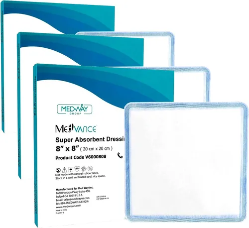 Vista 9 de MedVance Apósito súper absorbente, almohadillas no adhesivas para el cuidado de heridas, úlceras por presión y quemaduras de 1º/2º grado, absorción